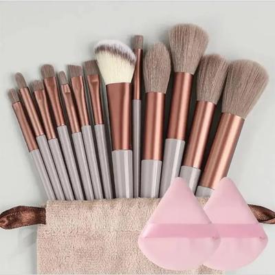 13 Make-up-Pinsel mit Tasche, schnelltrocknend, ultraweich, Beauty-Tools, tragbares Make-up-Pinsel-Set