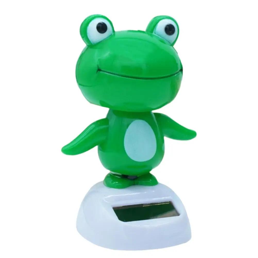 

Solar Powered Dancing Frog Car Dashboard Decoration Auto Frog Car Deco Swinging Head Shake Frog Bobble Head Interior Orname A2B7