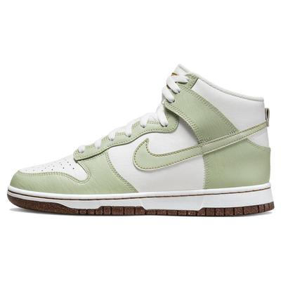 Nike Dunk High SE Swoosh pārbaudīti Vīriešu čības Zaļas Medus rasas Virsotnes balts DQ7680-300