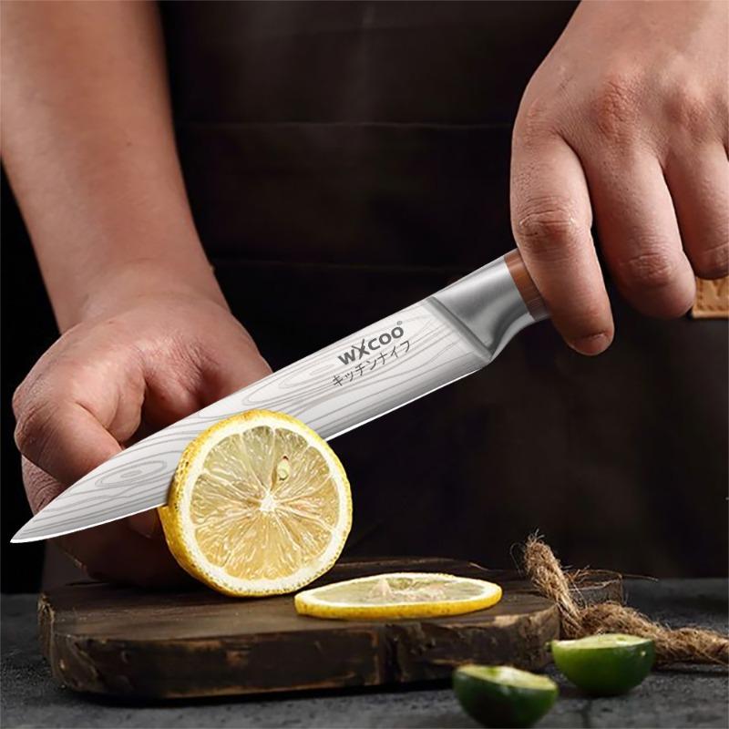 Professional Chef's Knife 5Cr15Mov Stainless Steel Meat Cleaver Santoku Knife Kitchen Vegetable Slicing Knife