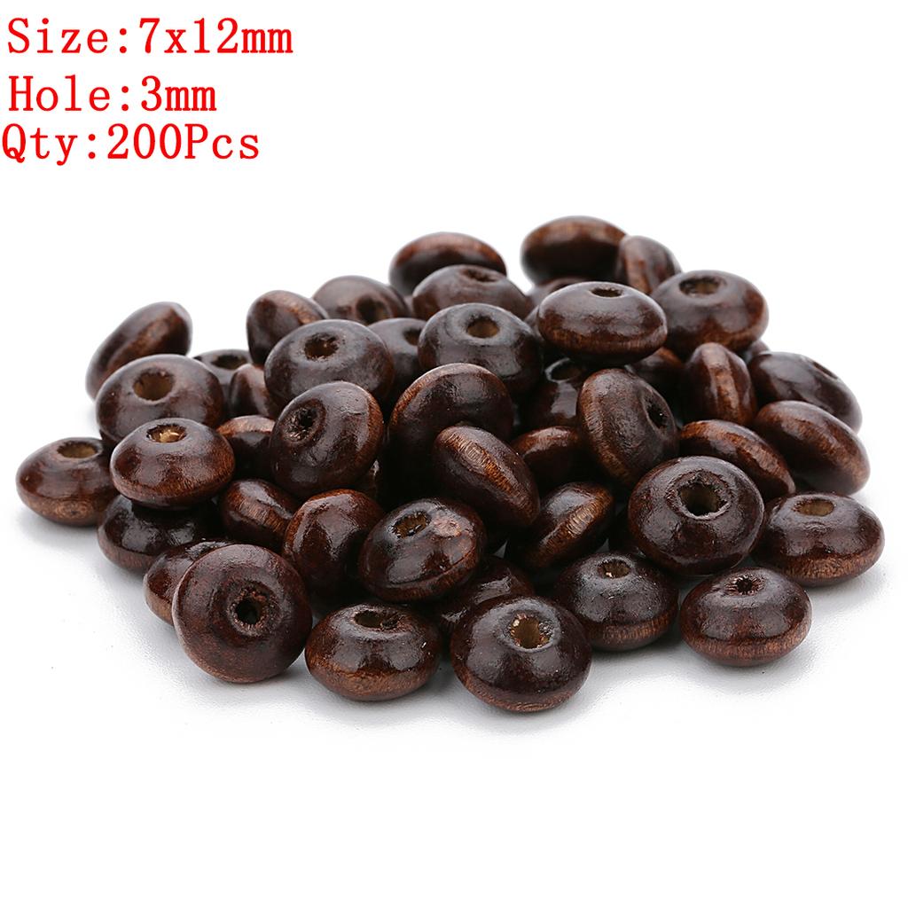 Natural Round Wood Beads Oval Loose Spacer Rosary Bead Large Hole Jewelry Bracelets Diy Unsex Charm Wholesale Supplies