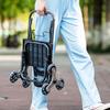 Grocery Cart Small Cart Climbing Stairs Folding Small Trailer Hand-Pulled Trolley Household Portable Storage Shopping Cart