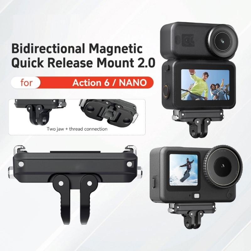 Action-Kamera Schnelle Lösungsbefestigung Bidirektionales Magnetverschluss Leicht 360 Grad Drehbar Staubdicht für Sportaufgaben