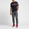 Jordan Alphabet Logo Print Short Sleeve T-shirt Men Tops Black BQ5093-010