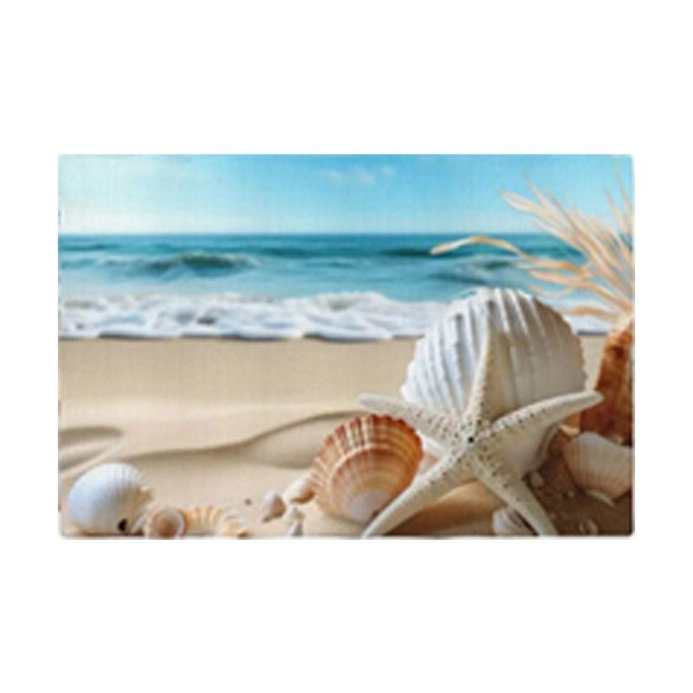 Heat Resistant Summer Beach Placemat Anti Slip Tableware Pad Dining Table Linen Placemat  Household
