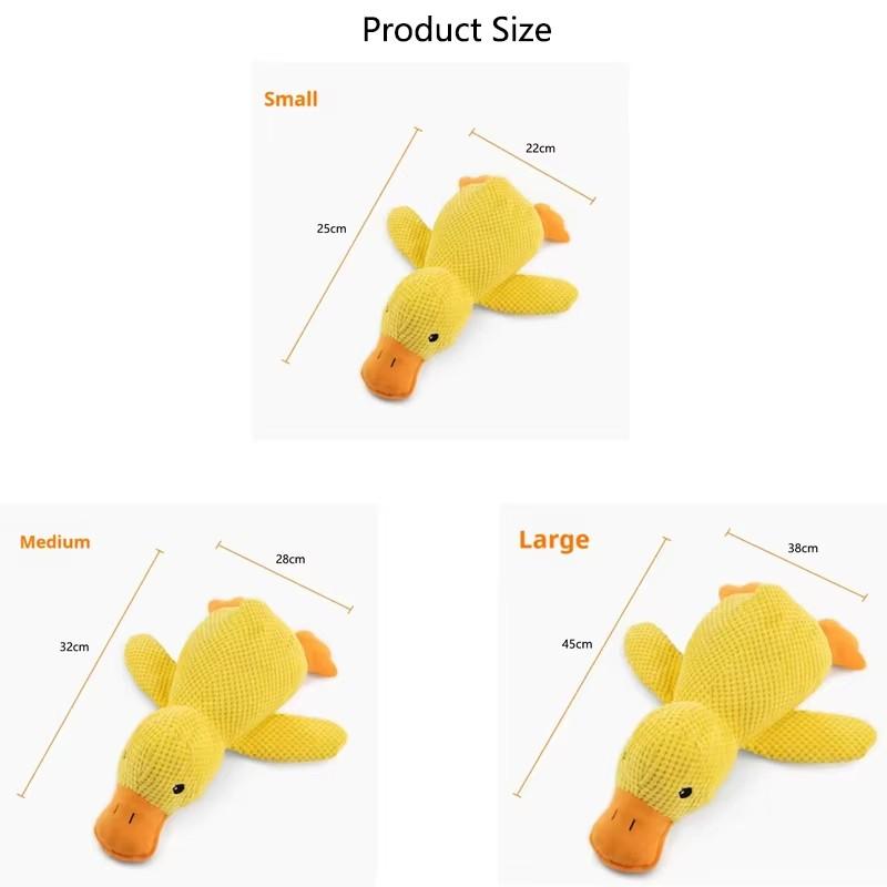 Cane che dorme con anatre di peluche da abbracciare per alleviare la noia del piccolo anatroccolo giallo, bambola di peluche interattiva per animali domestici, accessori per animali domestici