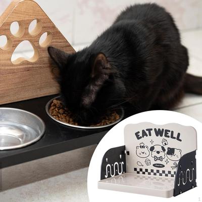 Katzenfuttertisch Haustiernapfständer Rutschfest Hält Boden sauber Erhöhter Futternapf Stabil Zubehör