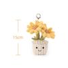 Apricot Lamb Yellow Sunflower Cute Soft Keychain Plush Perfect for Boys and Fits Kids Backpacks and 15cm Toy, Girls, Purses,