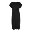 Women's Fashion Loose Round Neck Sleeveless Pleated Casual Solid Color Dresses