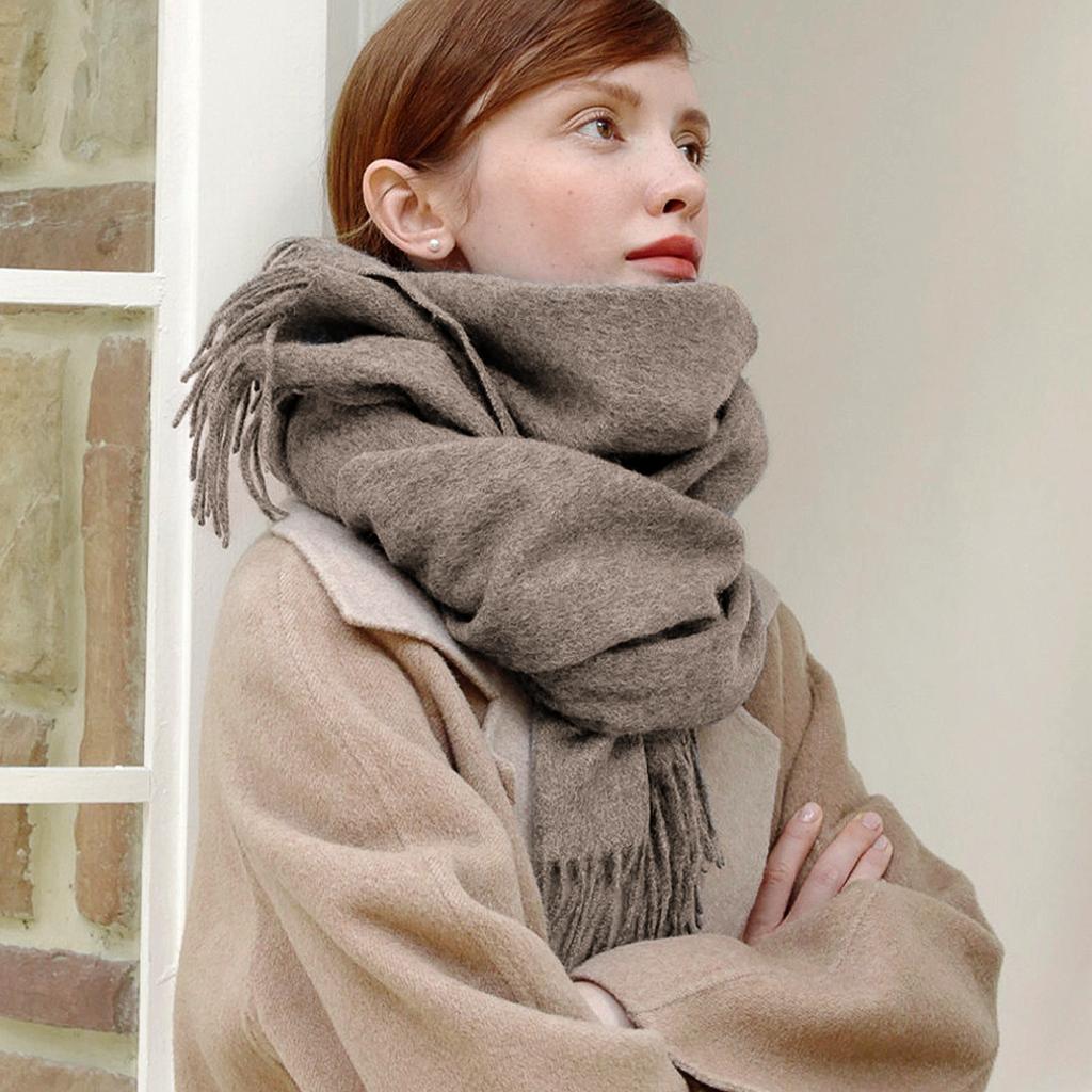 Wełniany zimowy szalik dla kobiet szaliki dla dorosłych szaliki dla pań moda kaszmirowy poncho otulacz