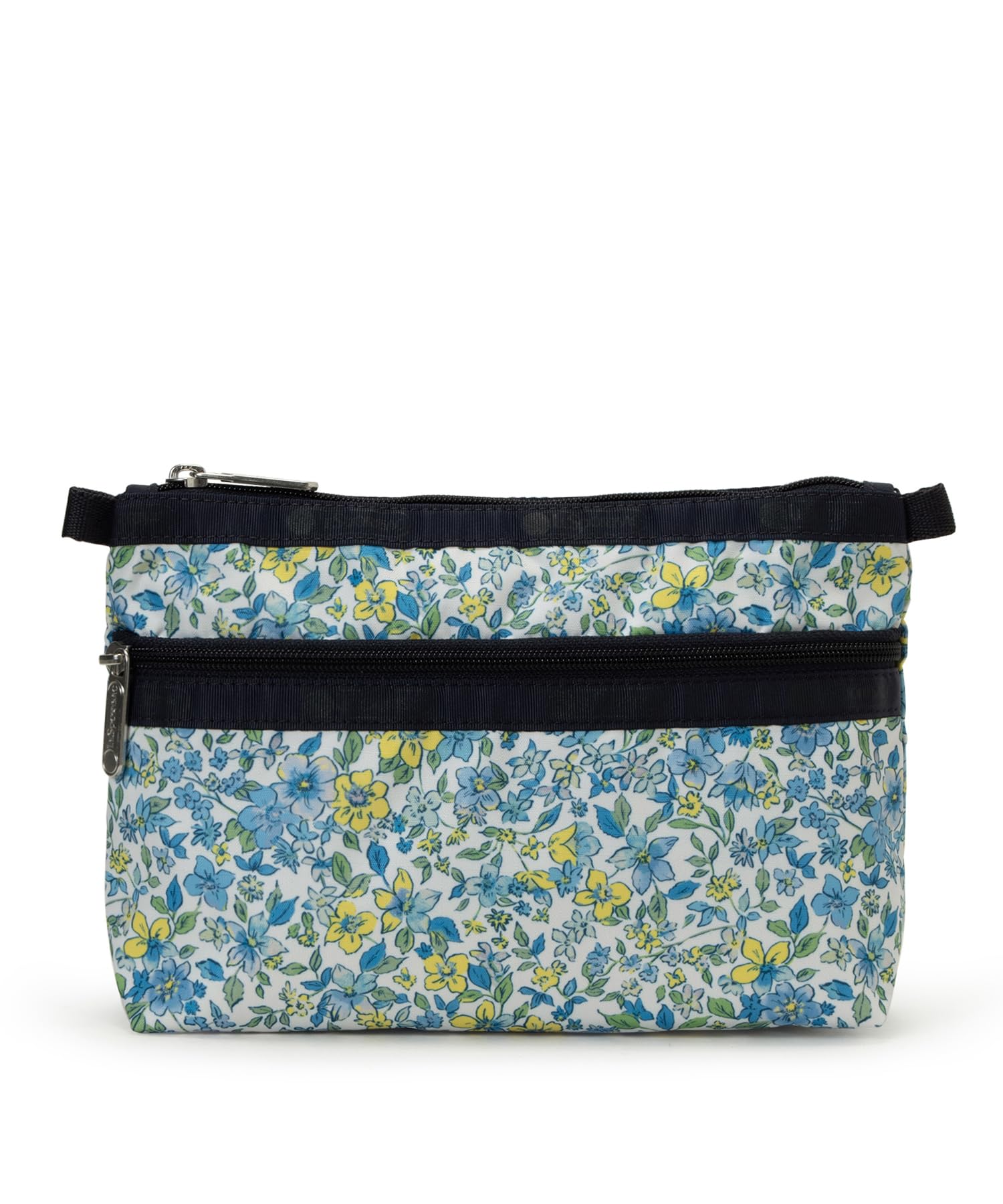 Складной кошелек на двойной молнии COSMETIC Цветочно-синий [LeSportsac] [Официальный] КЛАЧ/7105/Tapestry