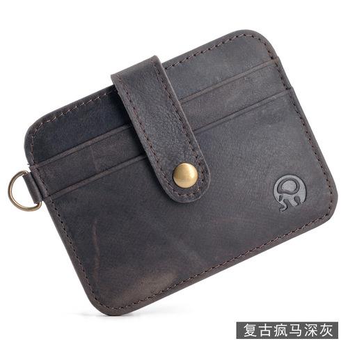 

Men Genuine Leather Slim Wallet Male Small Purse Mini Money Bag Walet Thin Portomonee Carteras Man s Wallet Card Holder
