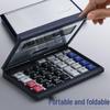 Compact Voice-Activated Pocket Calculator with Flip Cover