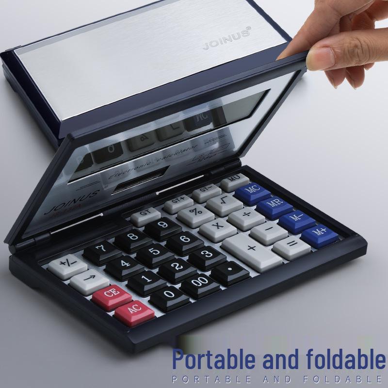 Compact Voice-Activated Pocket Calculator with Flip Cover
