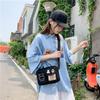 Fashion Canvas Small Bag Japanese Ins Women Shoulder Bag Cute Funny Personality Embroidery Bear Teenager Girl Student Transparent Messenger Bag