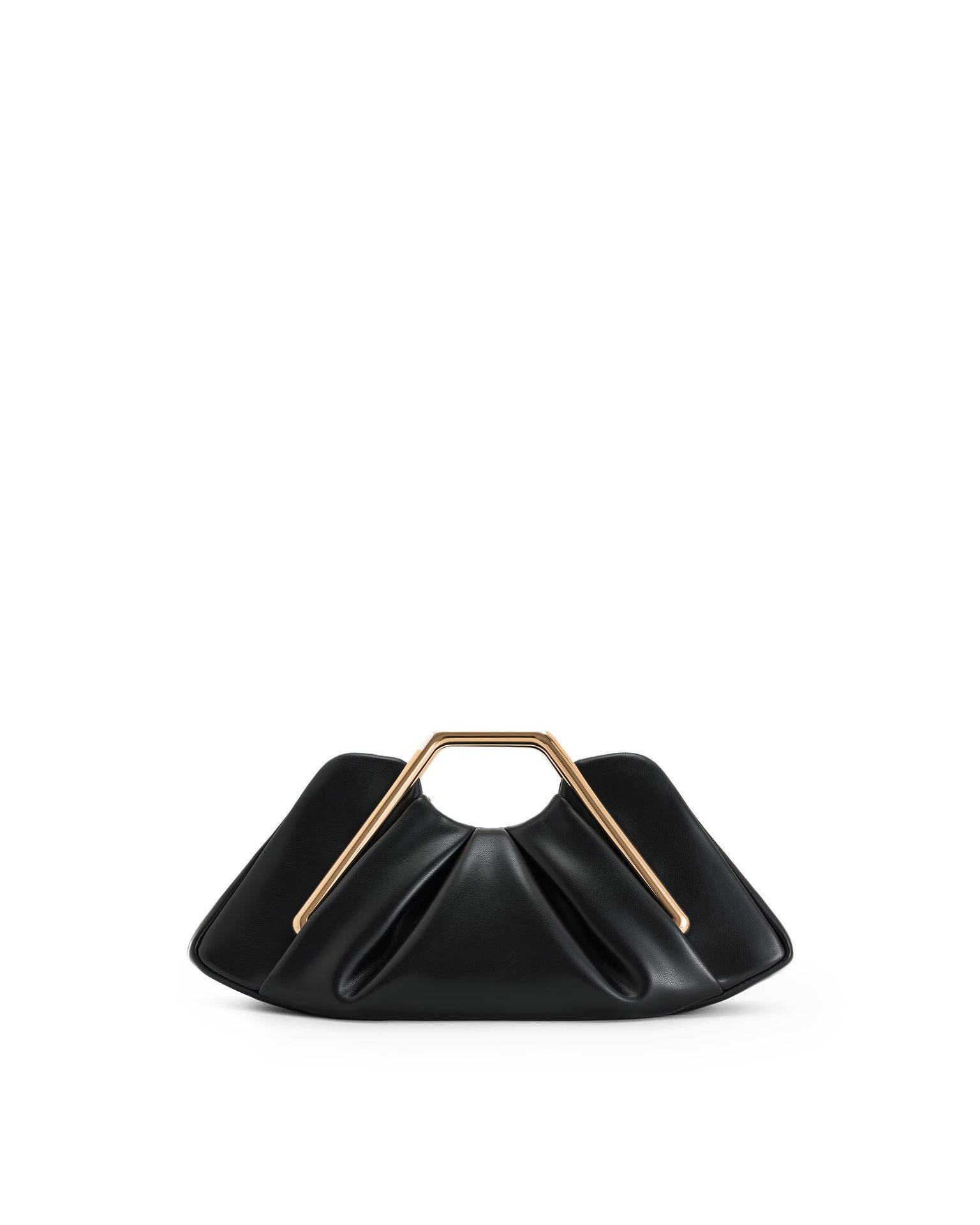 

Autumn 2026 Women s Soft Leather Cloud Pleated Handbag - High-End Evening Clutch 32 x 11 x 15 cm чорний
