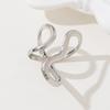 Finger Ring Open Adjustable Fit Women Ring Stainless Steel Texture Exaggerated Unconventional Lines Design Finger Band Jewelry Gift