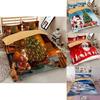 Festive Father Christmas Duvet Cover Pillow Cases Santa Claus Quilt Cover Bedding Set