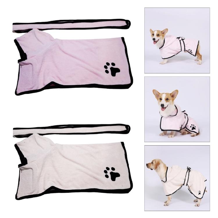 Adjustable Hooded Bathrobe Dog Cats Bath Towel Quick Dry Swimming Grooming Towel