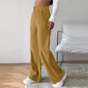 Women's Corduroy Pants Casual Women's Solid Color Corduroy Loose Straight Pants