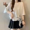 Plus Size Irregular Strap Short Sleeve T-Shirt for Women - New Summer Arrivals, Versatile, Flattering Top for Chubby Girls