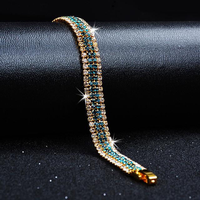 

Женский изысканный роскошный кристальный браслет в римском стиле, полные украшения, плетеные свадебные украшения, рождественский подарок, украшения