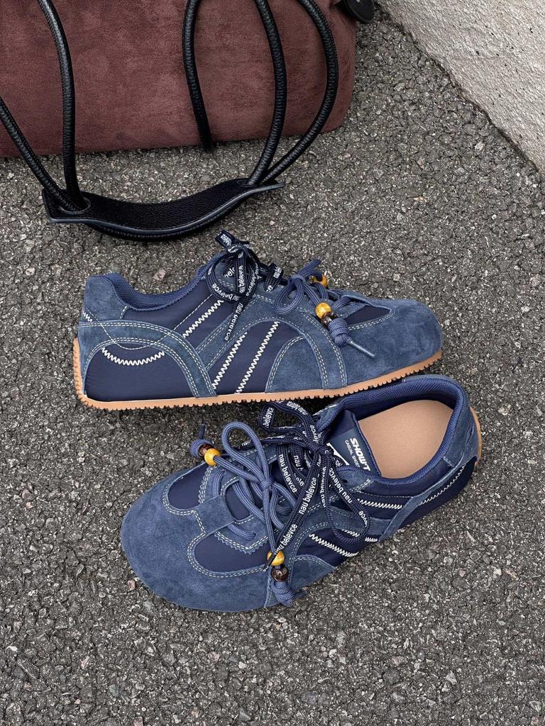 Leather retro ugly cute German training shoes women's 2025 autumn new versatile single shoes casual height increase Forrest Gump shoes women