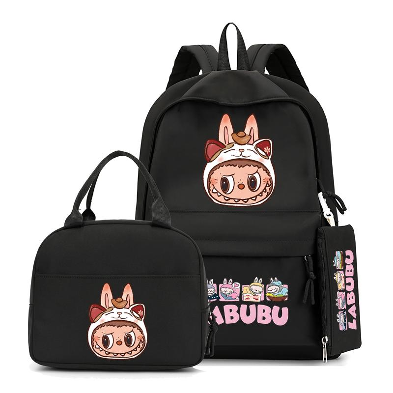3Pcs/sst Cute Printed Backpackstudent Teenage Children Girl Boy Schoolbag Bookbag Men Women Large Capacity Waterproof Laptop Bag Mochila