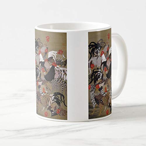 Ito Jakuchu's "Flock of Chickens" Mug: Photo Mug (Ito Jakuchu Series)