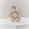 Big Flower Padded Keyring Oat Cream