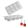 Silicone Cake Mold 8 Cavities Mousse Baking Mold Heart Shape Diamond Fruit Design Flexible Non-Stick Kitchen Tool for Dessert Making