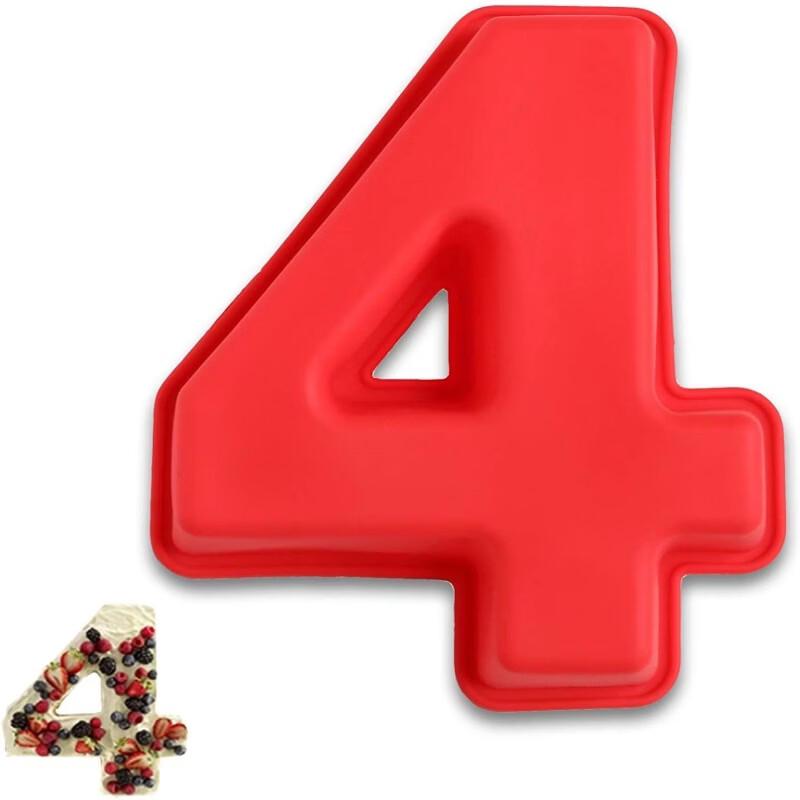 DIY Number 4 Silicone Cake Mold