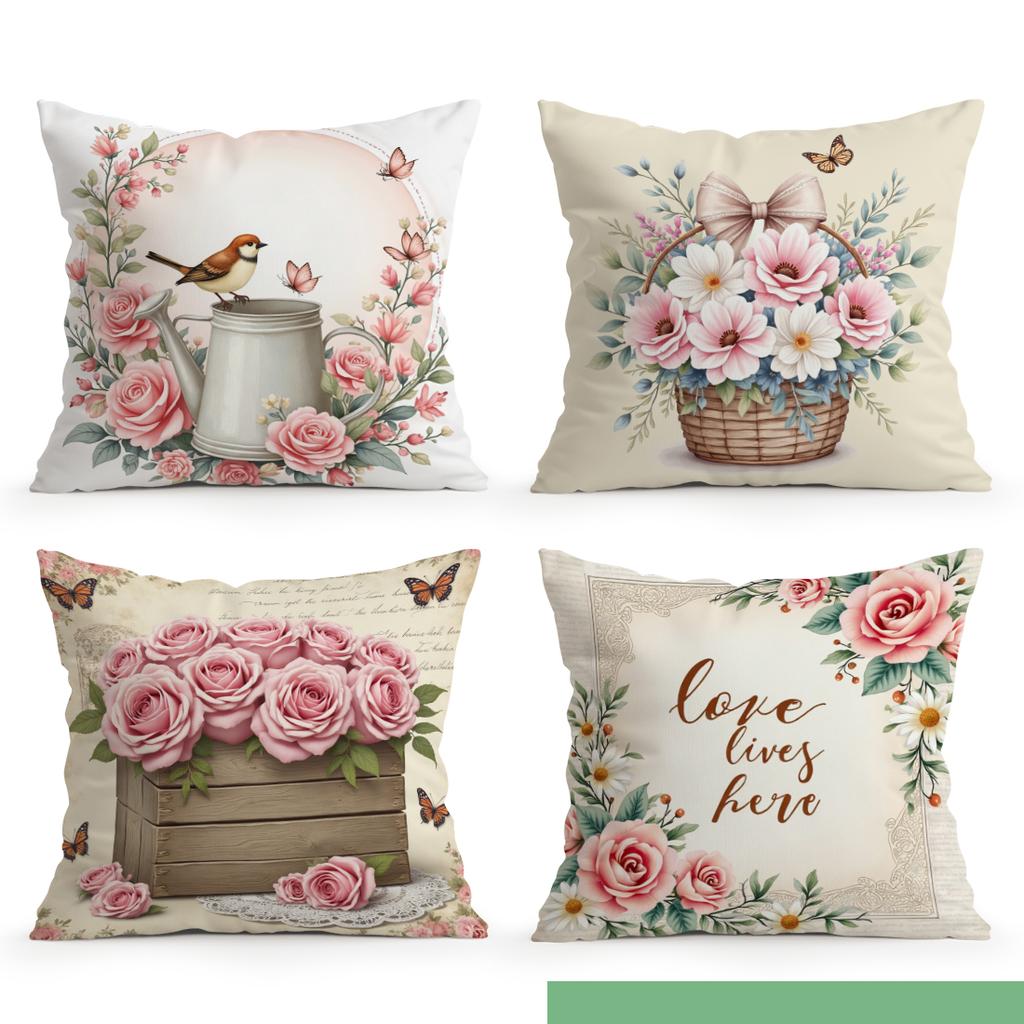 Retro Boho Farmhouse Pillowcase Printed Polyester 40/45/50cm Throw Pillowcover Decorative Sofa Cushion Pillowslip Home Decor