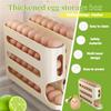 Egg Holder for Fridge, Egg Container for Refrigerator, Space-Saving Automatic Rolling Eggs Dispenser, 4 Tiers Fridge Egg Rack for Refrigerator Holds