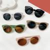 New Fashion Vintage Round Children Sunglasses UV400 Sun Protection Acrylic Eyewear for Baby Girls Kids Outdoor