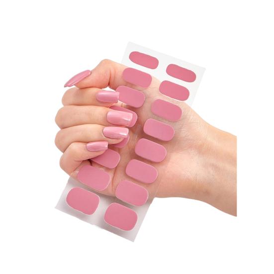 1 Set Nail Polish Strips Stickers 24 Fingers Full Wrap Self Adhesive Gel Nail Strips Art Decals for Women DIY Decor