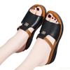 Fashion 2025 Womens Summer Slipper Retro Wedge female Casual Sandals Premium Open Toe Genuine leather sandal Vintage Non-Slip slipper