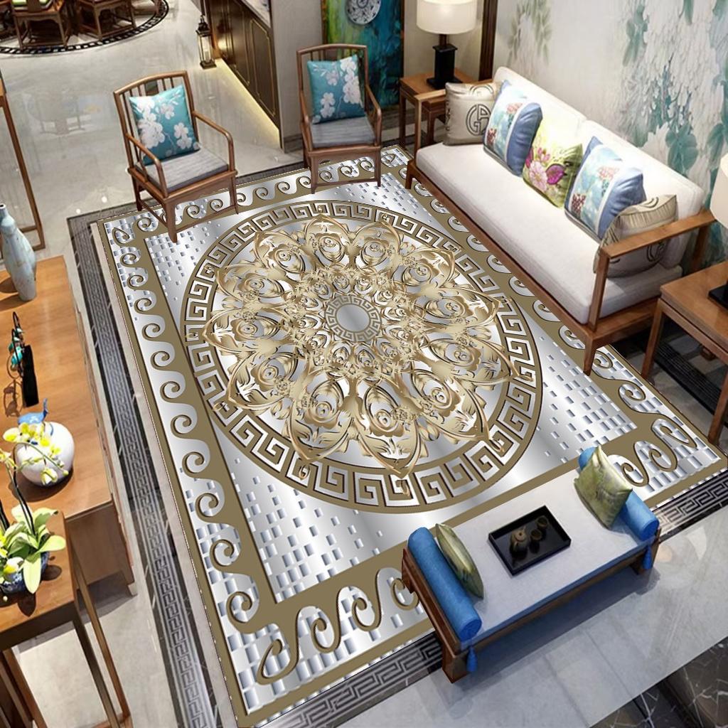 Europe Luxury Style Carpet Living Room Sofa Bedroom Bedside Study Kitchen Entrance Door Rug Non-slip Modern Fashion Decor Mat