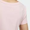 Adidas Sportswear Round Neck Comfortable Casual Short Sleeve Regular T-Shirt Women Tops Light-Pink JY7650