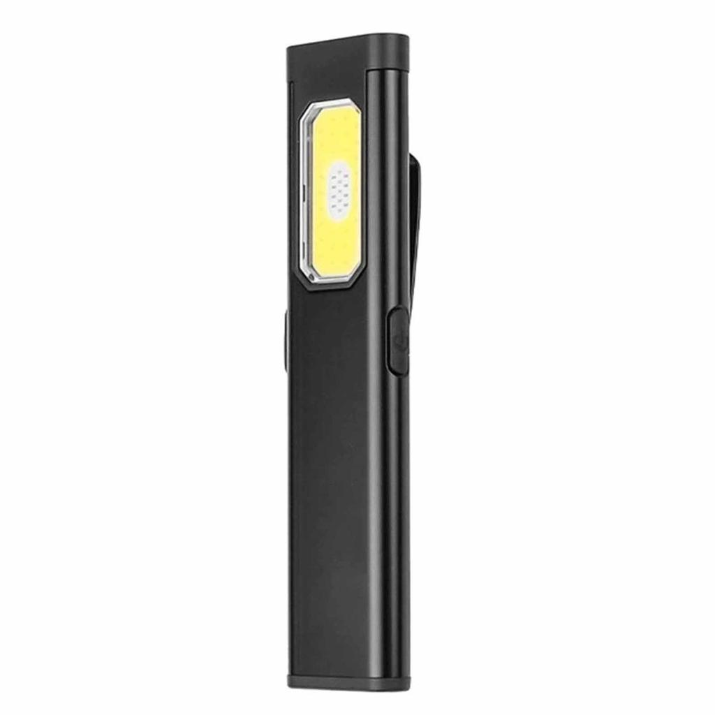 Portable USB Flashlight – Magnetic Rear Light with Back Clip, Multi-Functional Outdoor Work Lamp for Camping, Garage &