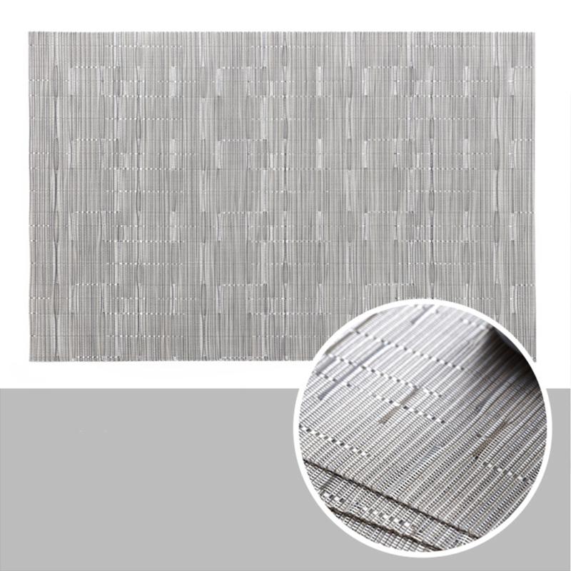 Platzset Europäischer Stil Tischmatte Rutschfest Hitzebeständig Bambusmuster Einfarbig Westlicher Platz