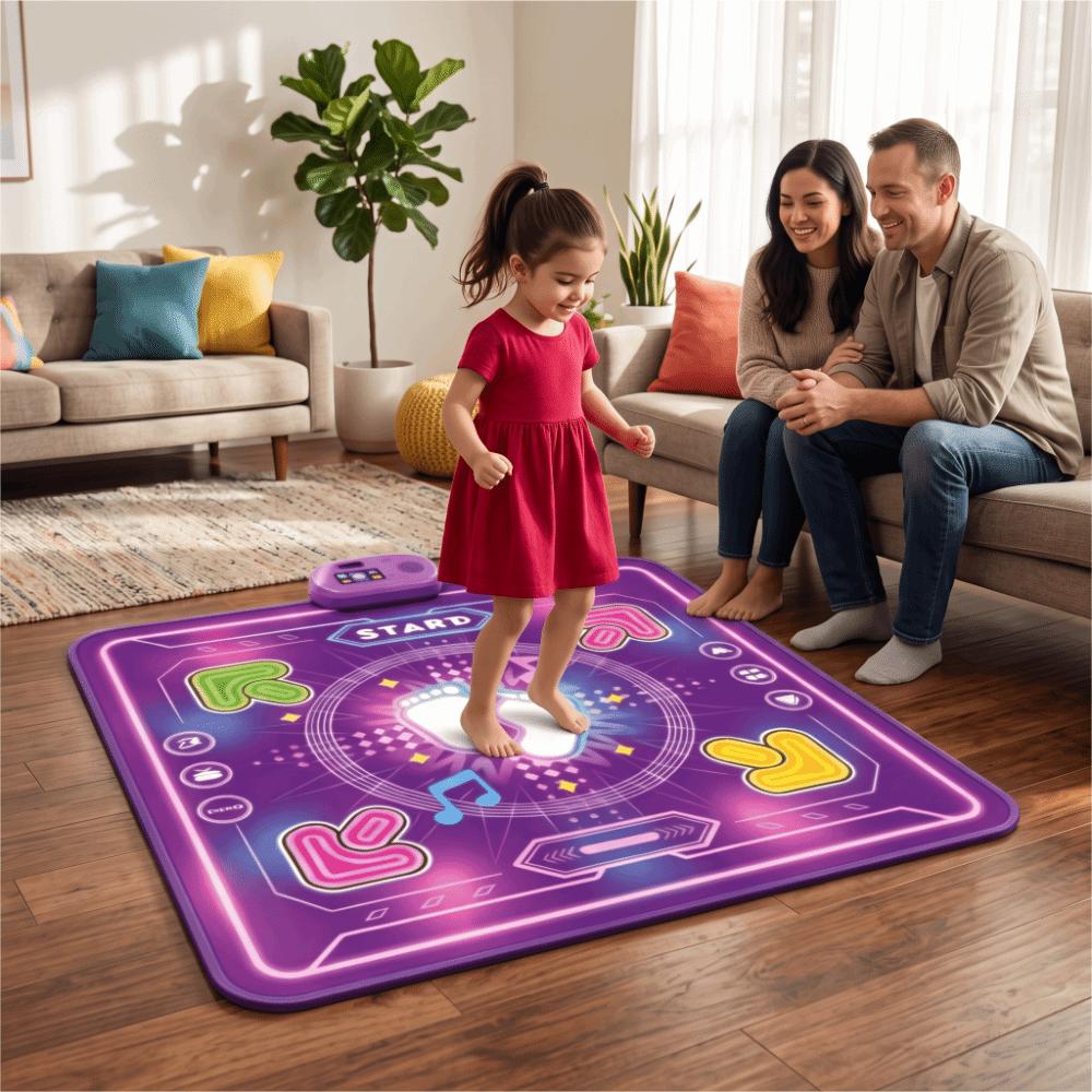 Double Players Mode Dancing Blanket 9 Levels Light Up Jump Mat Electronic Dance Mat  Kids Toy