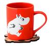 Yamaka Shoten MOOMIN Mug with Wooden Coaster, Approx. 300ml Capacity, Nordic Style, Mother's Day Gift, Tableware, Gift, Wedding Gift, Made In Japan,
