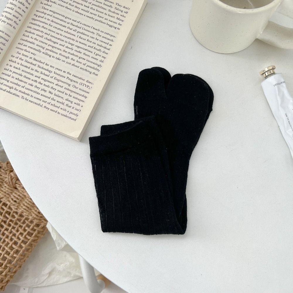 2Pairs Lolita JK Two Toed Cotton Socks Anti Slip Short Tube Socks Toe Separator Socks  School