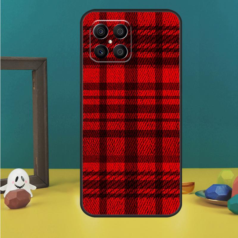 Buffalo Plaid Pattern Case For Honor X9a X8a X8b X9b X9c X8 X9 50 70 90 Lite Honor 200 Lite Magic 7 5 6 Pro Cover