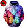 Arrivals Colorful Butterfly 3D Print Hoodie Women Streetwear Oversized Pullovers Hoodie Sweatshirts Female Hooded Clothing