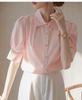 Blue Shirt Interview Summer 1116 New French Commuter Shirt Temperament Short Sleeve Professional Polo Collar Top Trend