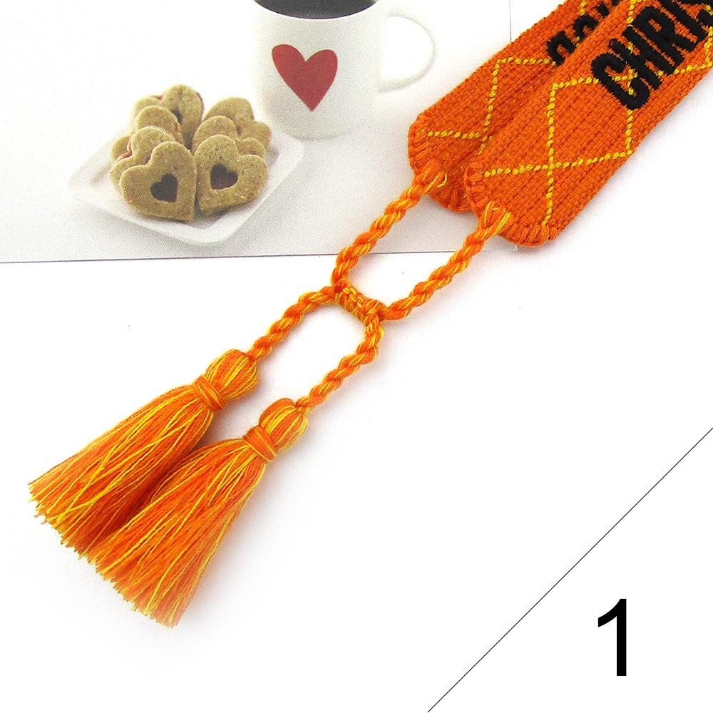 Custom Bohemian Embroidered Bracelet with Tassel and Woven Rope - Handmade Jewelry for Couples and Women