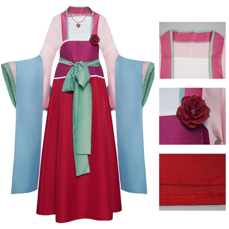 Medicine House Girl's Whispering Cos Taking Medicine House Girl's Monologue Red Dress Cat Cosplay Stage Performance Costume