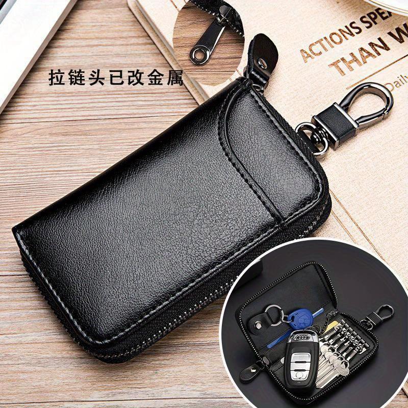 Leather KeyChain Unisex Key Bag Multifunction Organizer Wallet Holder Smart Housekeeper Car Small Key Case Keys Pouch